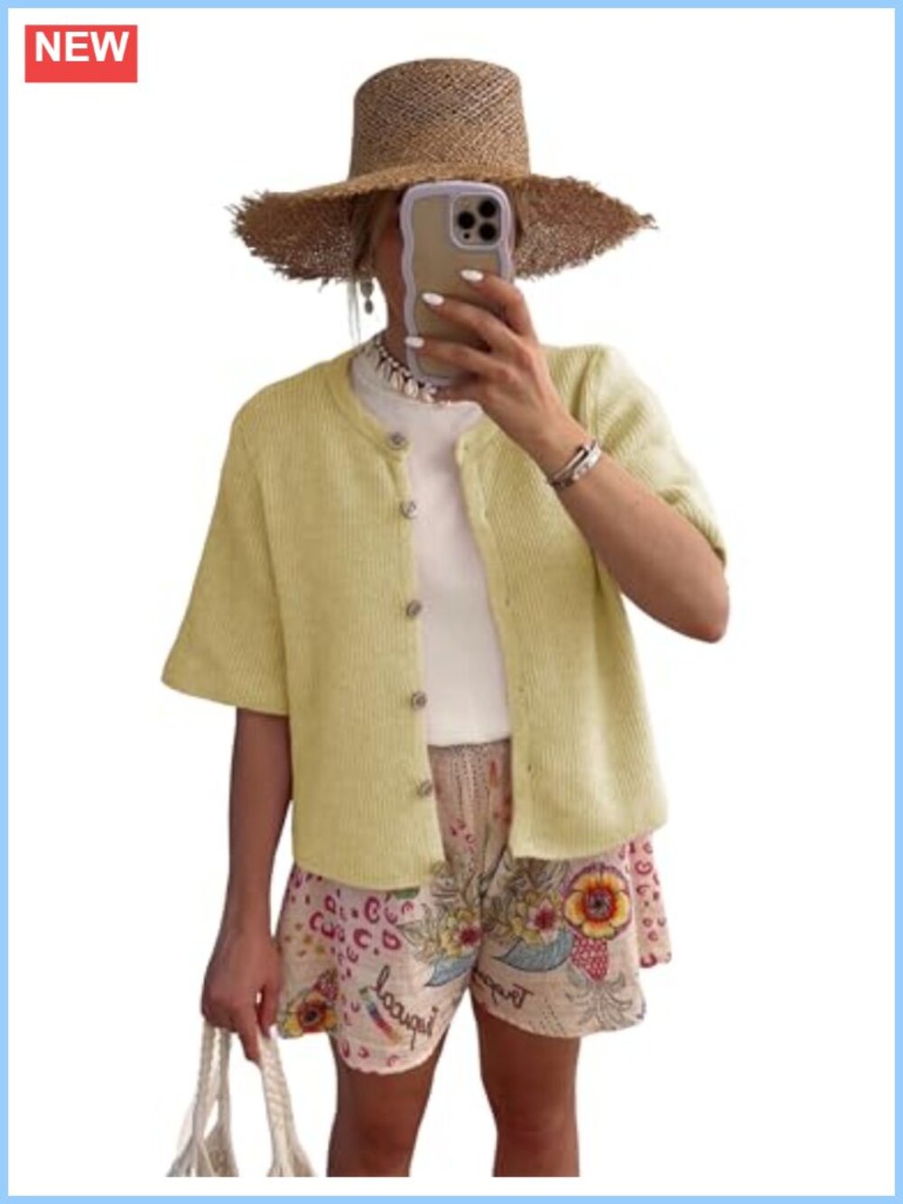 Lightweight Short Sleeve Button-Down Cardigan Sweater